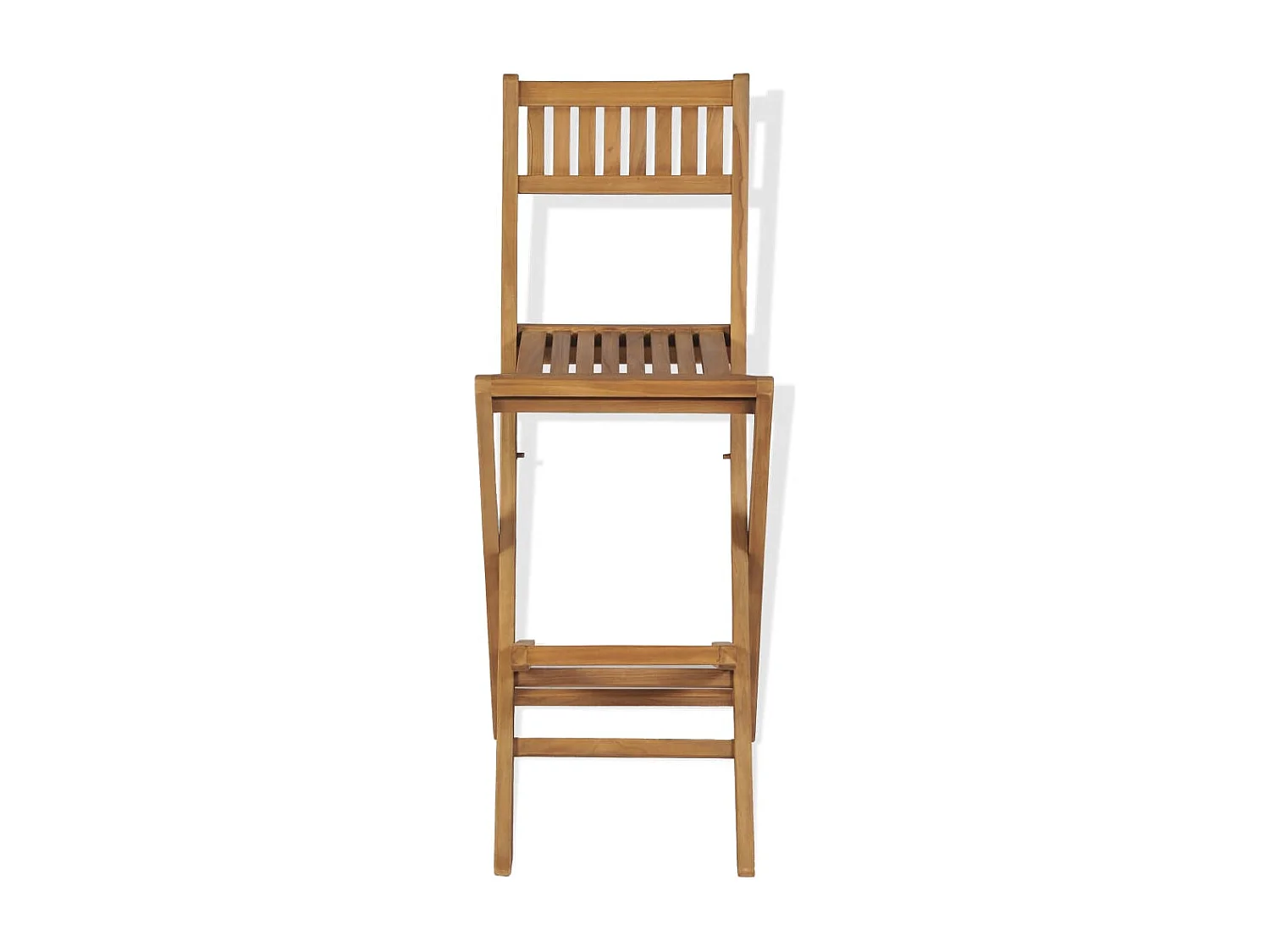 Tabourets pliables de bar d'extérieur 2 pièces Bois de teck solide