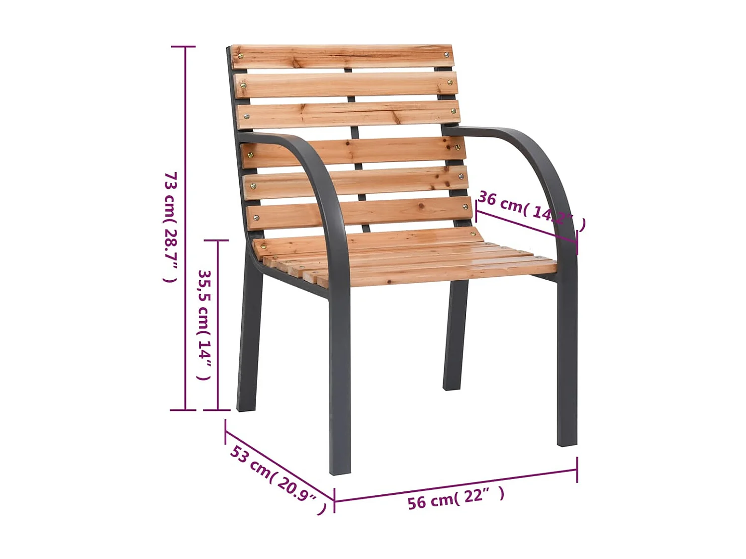 Cadeiras de jardim 2 peças madeira de abeto maciça