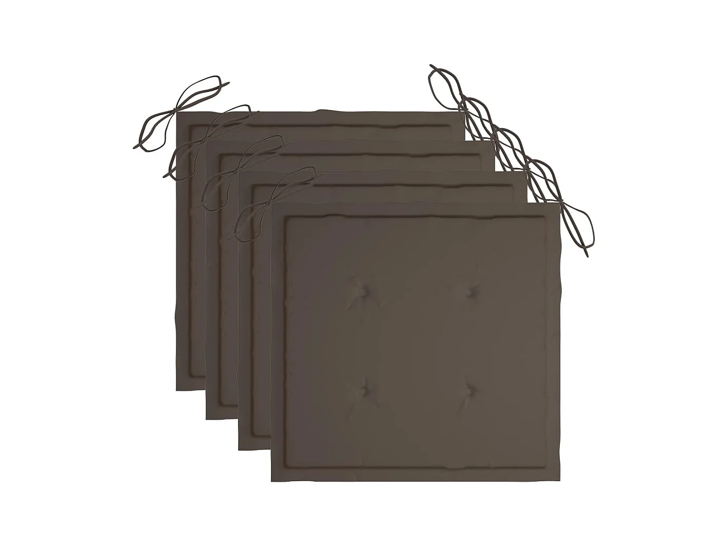 Chaises de jardin avec coussins 4 pièces Bois d'acacia massif