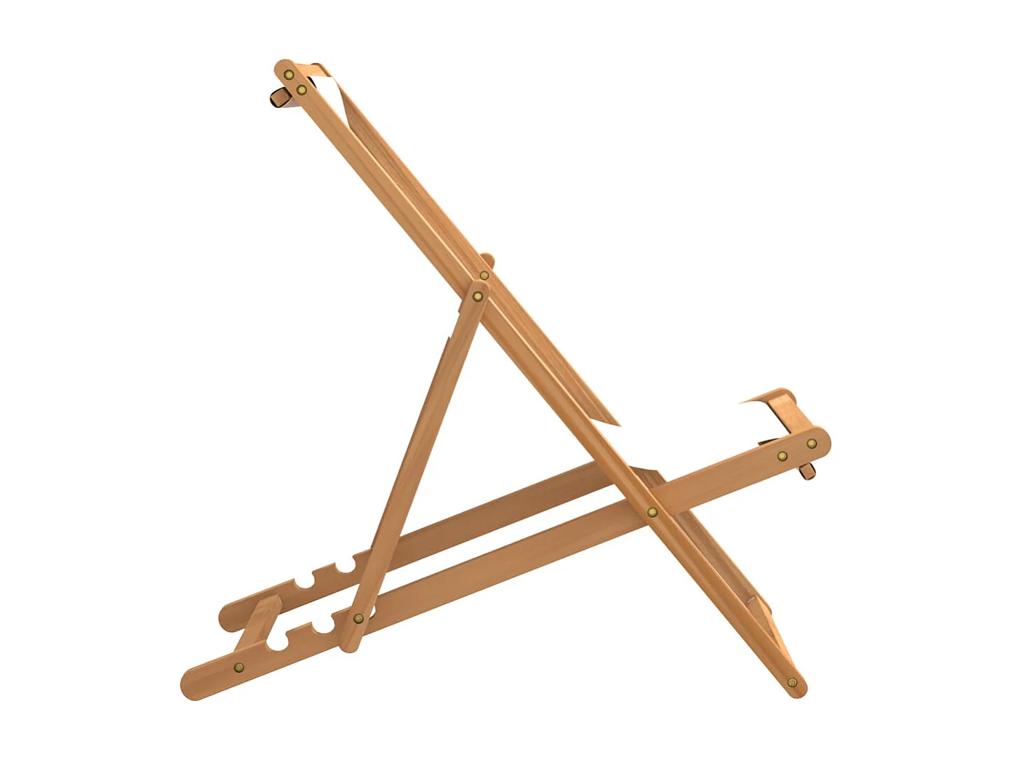 Tumbona de teca 56x105x96 cm color crema