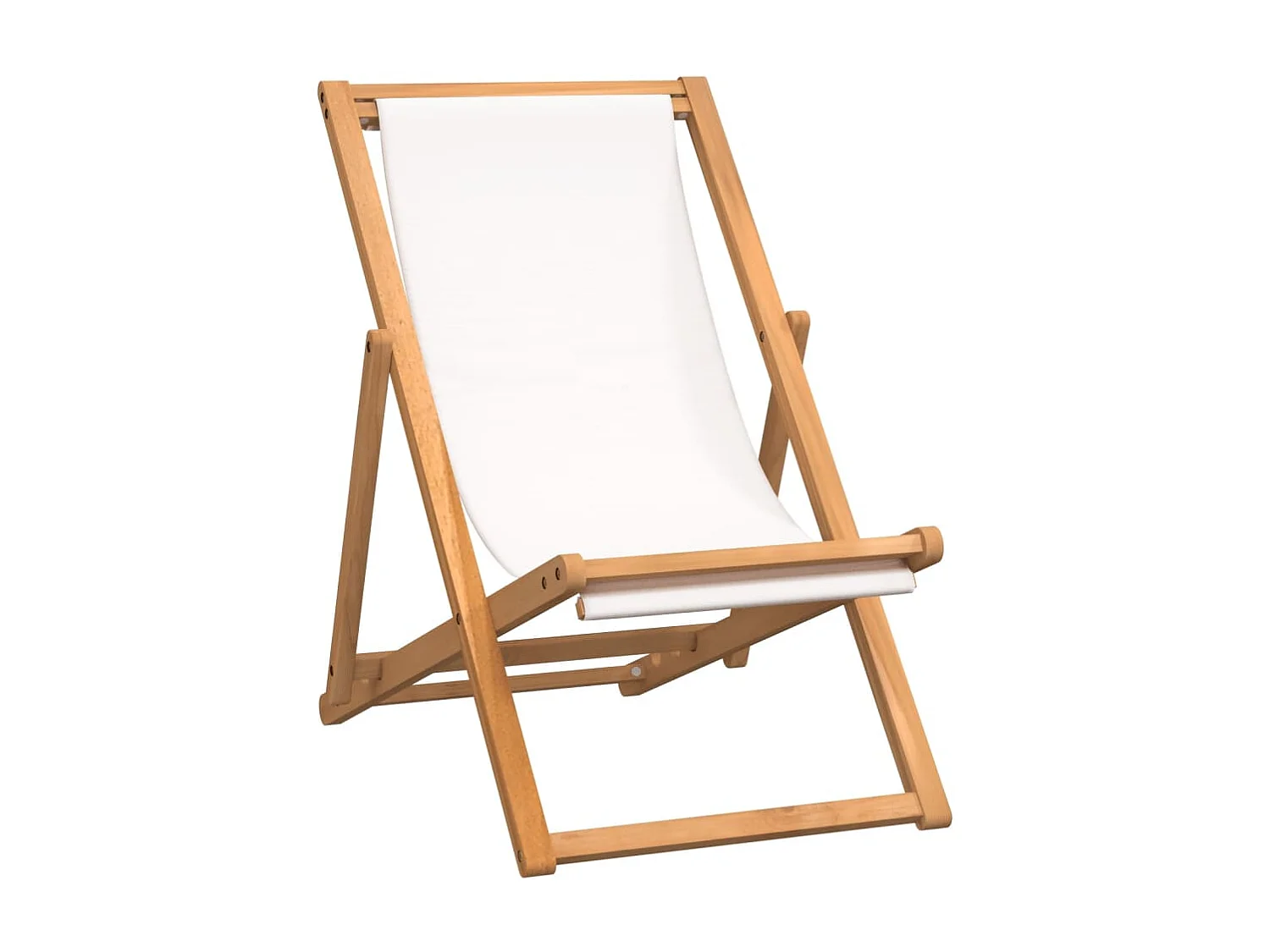Chaise de terrasse Teck 56 x 105 x 96 cm Couleur crème