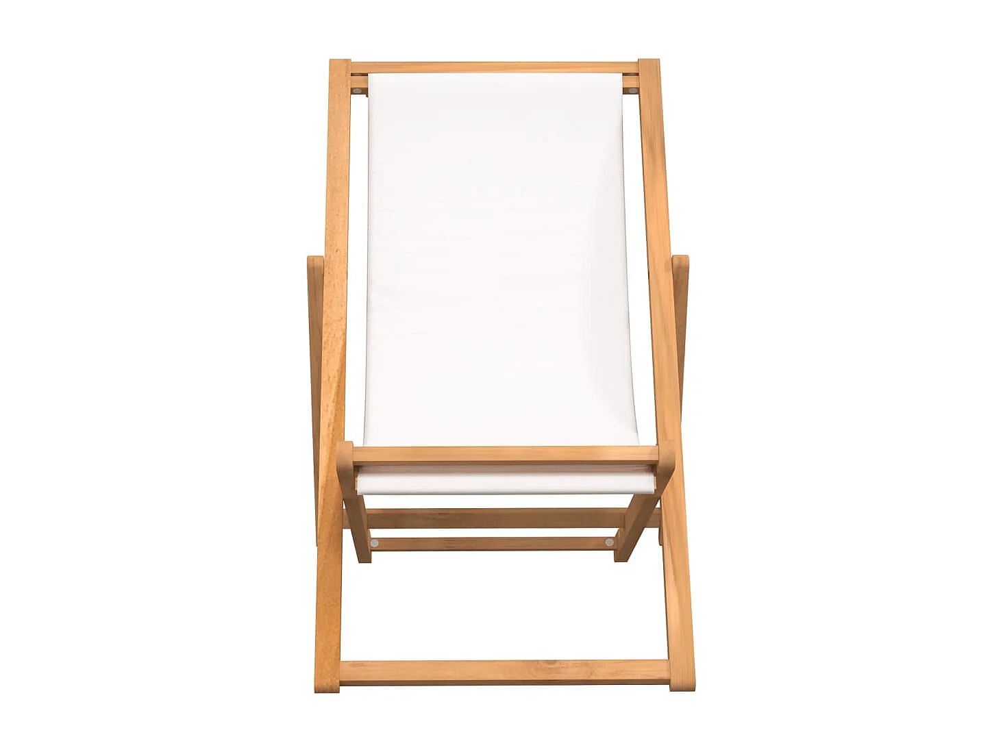 Chaise de terrasse Teck 56 x 105 x 96 cm Couleur crème