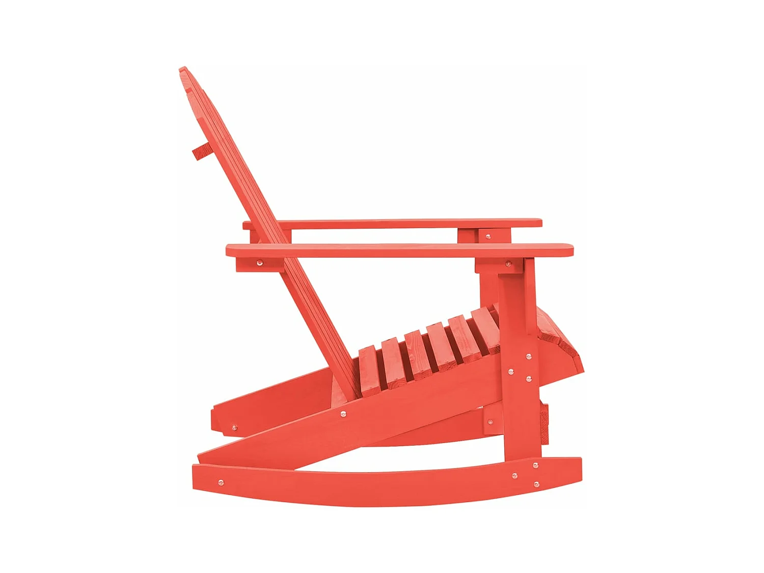 Silla mecedora de jardín Adirondack madera maciza de abeto rojo