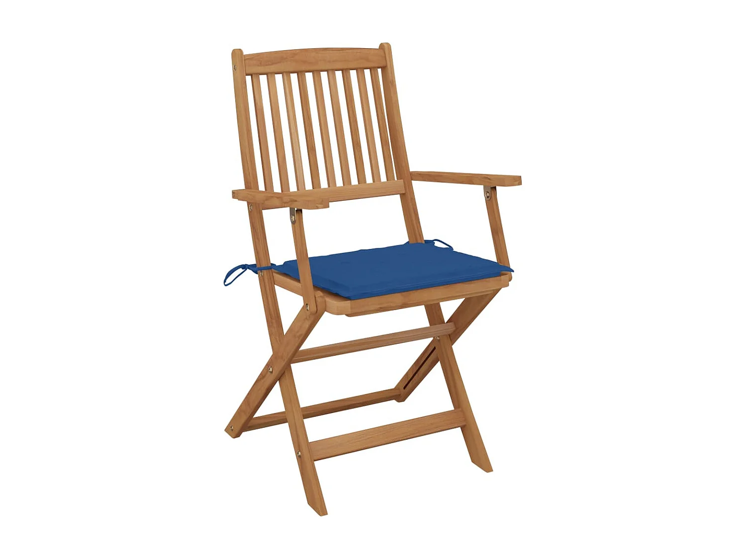 Chaises pliables de jardin 6 pièces avec coussins Bois d'acacia