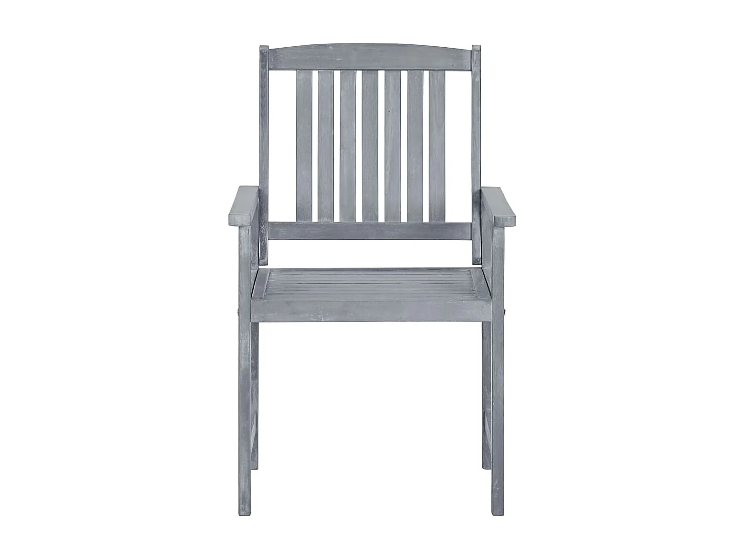Chaises de jardin 6 pièces Bois d'acacia massif Gris
