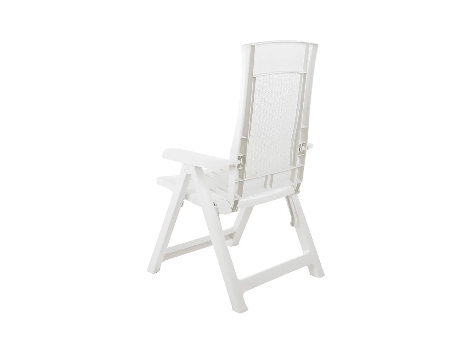 Tuinstoelen 2 stukkenverstelbaar kunststof wit