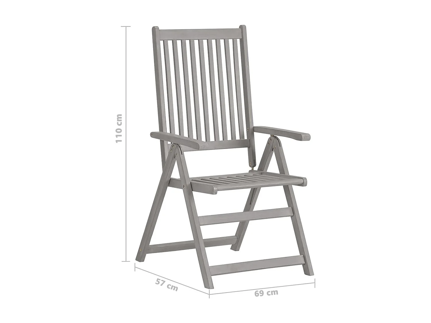 Chaises inclinables de jardin 2 pièces avec coussins Bois d'acacia