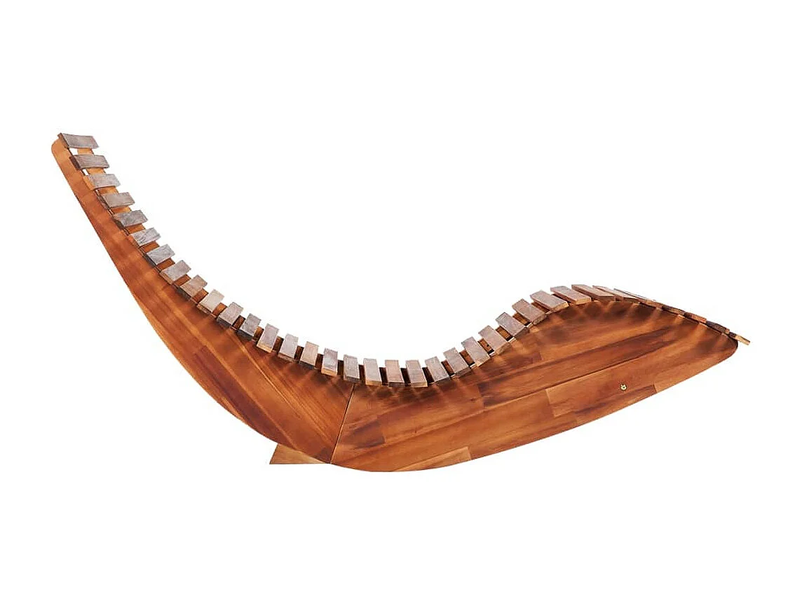 Chaises longues basculantes lot de 2 bois d'acacia