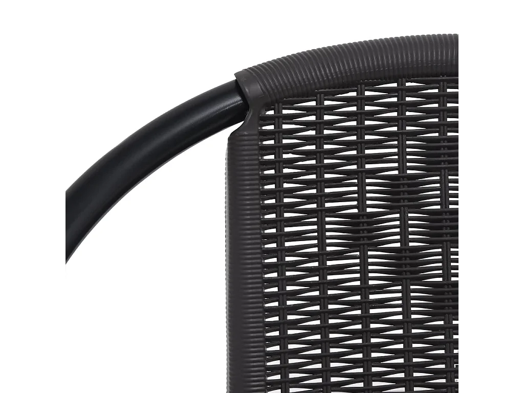 Chaises de jardin 6 pièces Rotin plastique et acier 110 kg