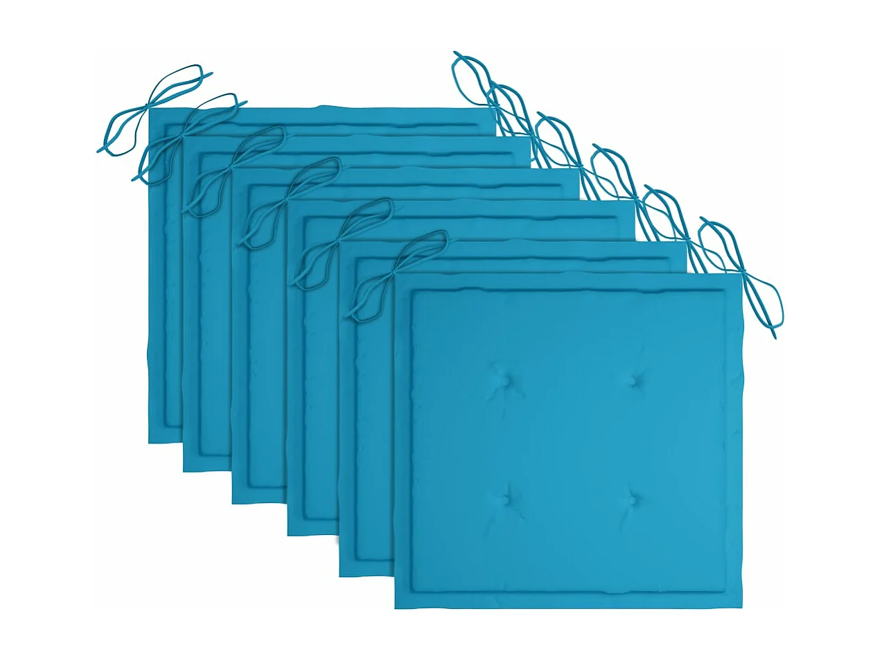 Chaises pliables de jardin 6 pièces avec coussins Bois d'acacia