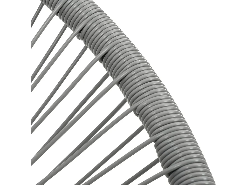 Cadeira lua de jardim em vime PE cinzento