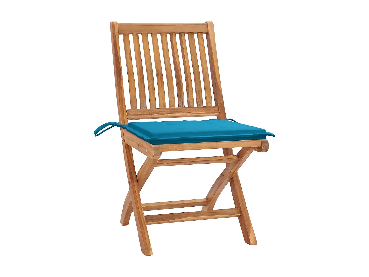 Chaises pliables de jardin avec coussins 6 pièces Bois de teck