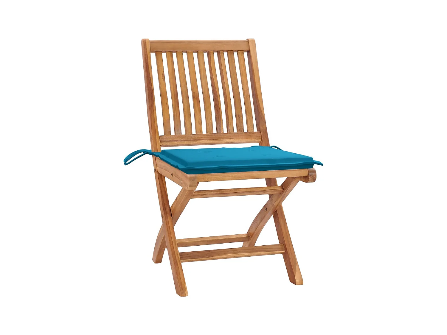 Sillas de jardín plegables 6 unidades madera maciza teca con cojines