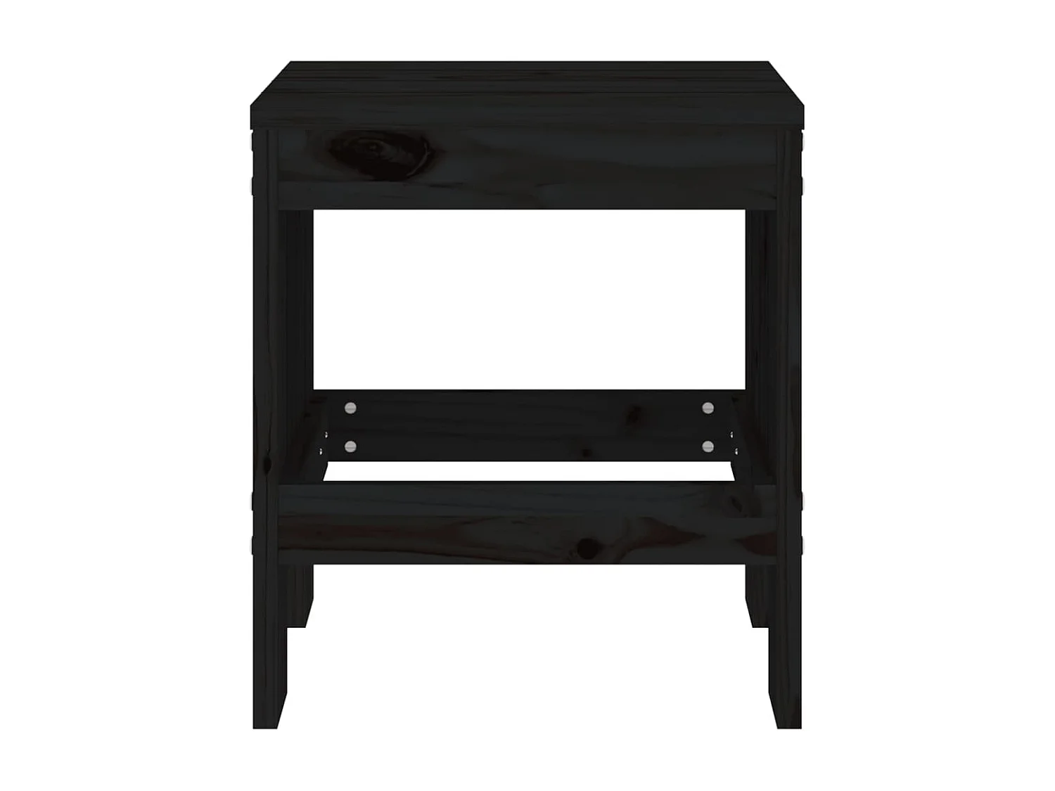 Tabourets de jardin 2 pièces noir 40x36x45 cm bois massif de pin