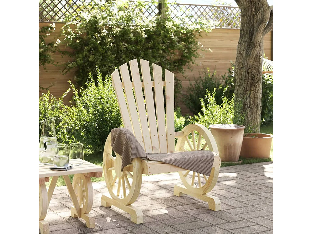 Chaise de jardin Adirondack bois de sapin massif