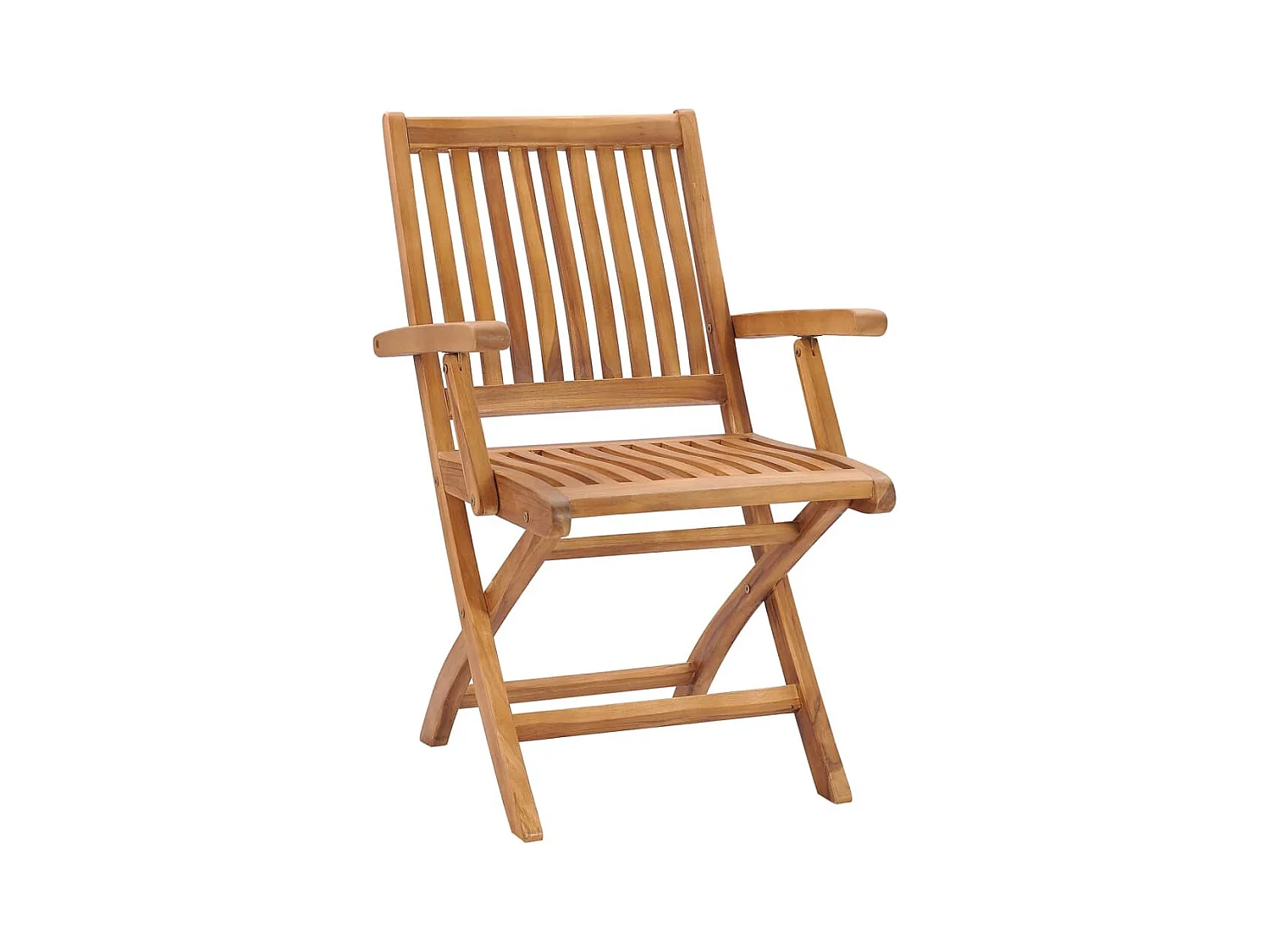 Chaises pliables de jardin avec coussins 8 pièces Teck solide