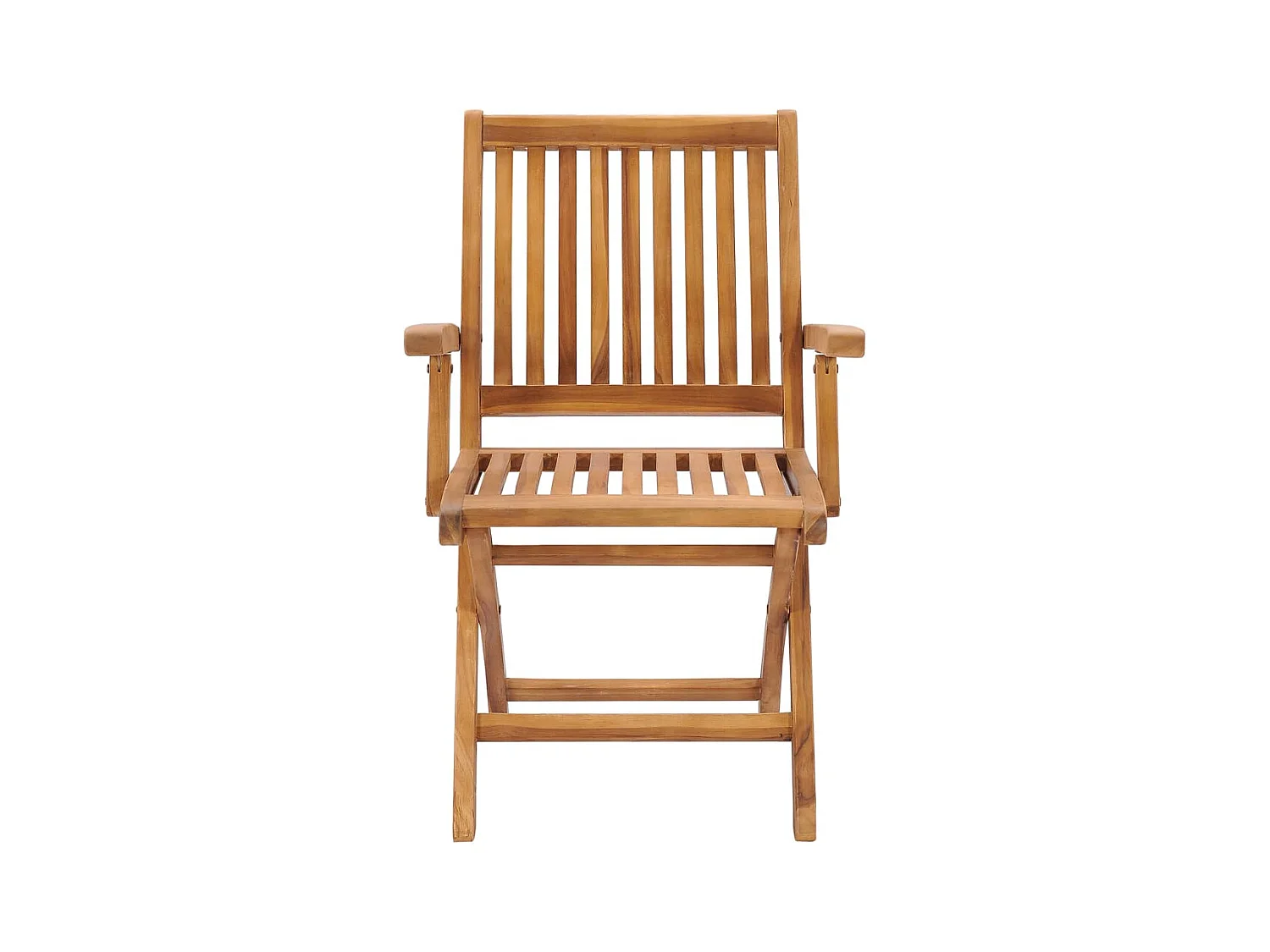 Chaises pliables de jardin avec coussins 8 pièces Teck solide