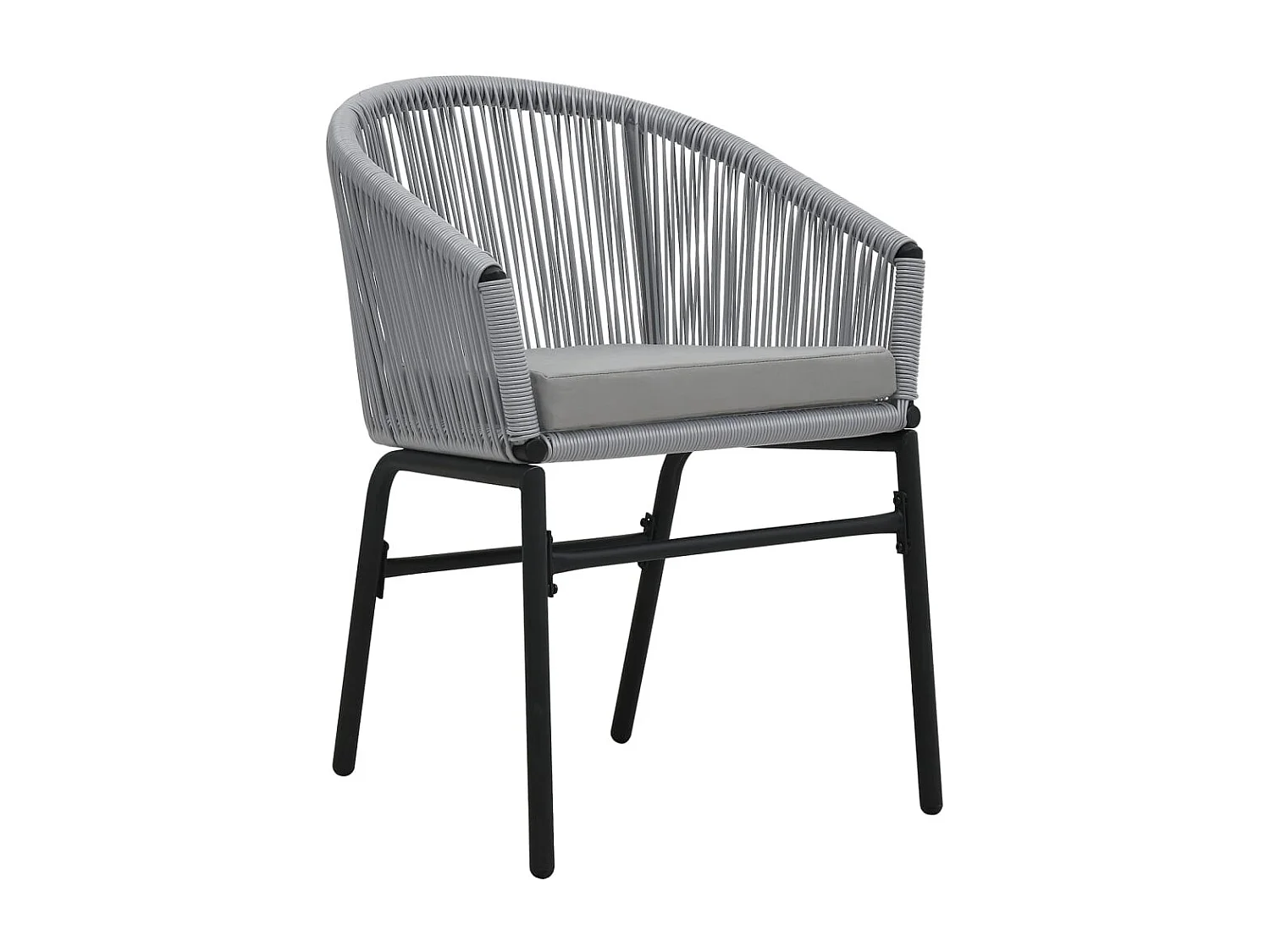 Chaises de jardin 2 pièces Anthracite Rotin PE