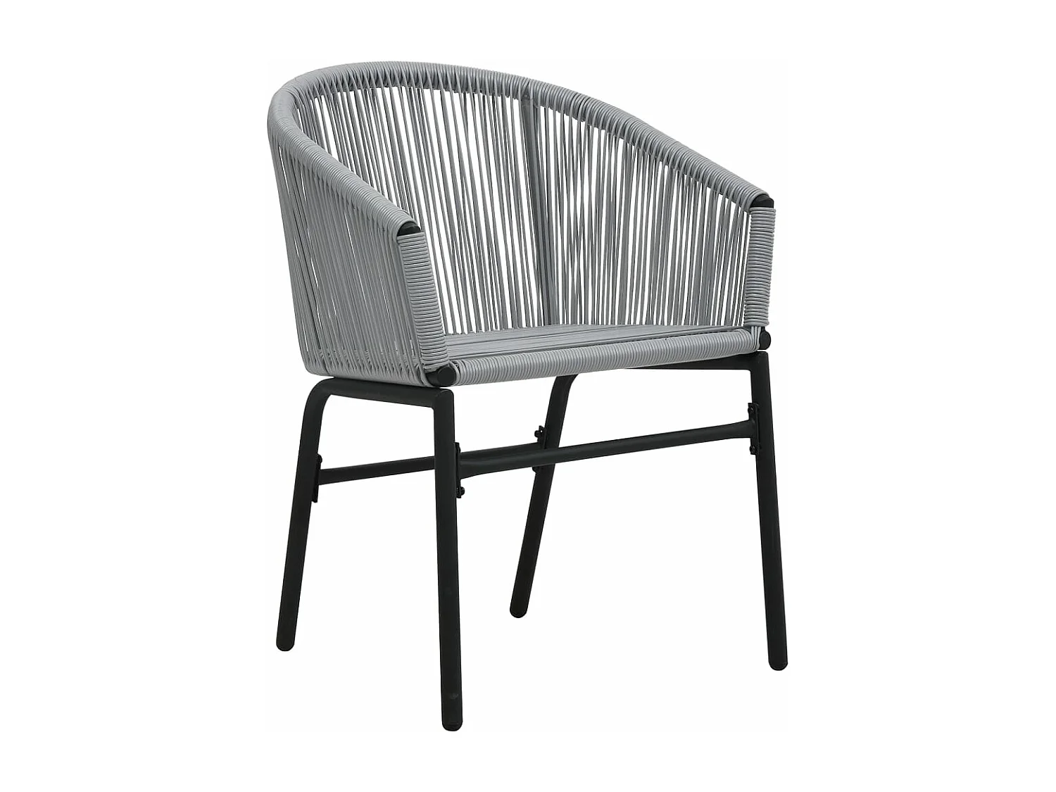 Chaises de jardin 2 pièces Anthracite Rotin PE