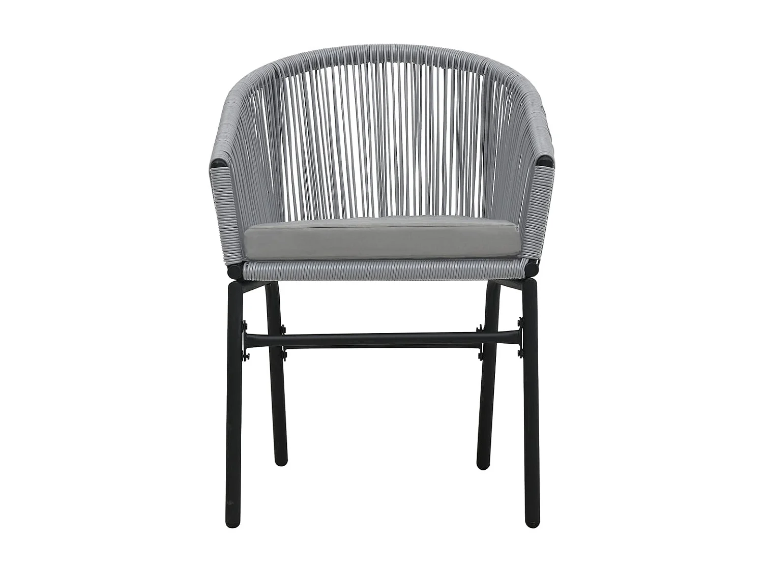 Chaises de jardin 2 pièces Anthracite Rotin PE