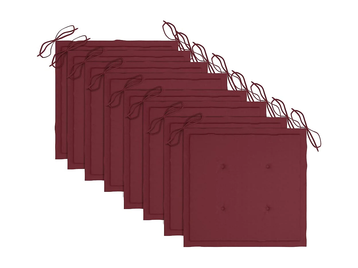 Cadeiras de jardim c/ almofadões 8 peças acácia maciça cinzento