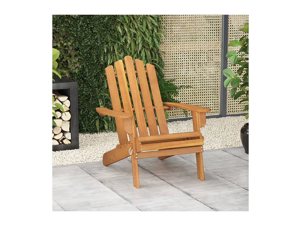 Cadeira Adirondack para jardim em madeira de acácia maciça