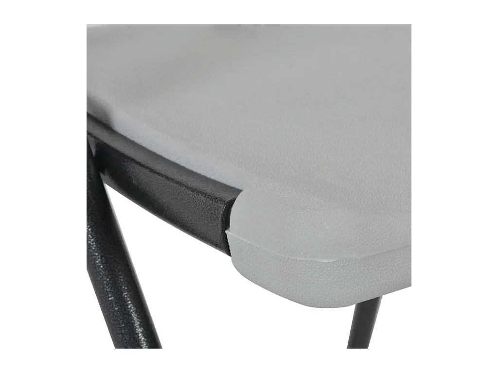 Cadeiras de bar dobráveis 2 peças PEAD e aço branco