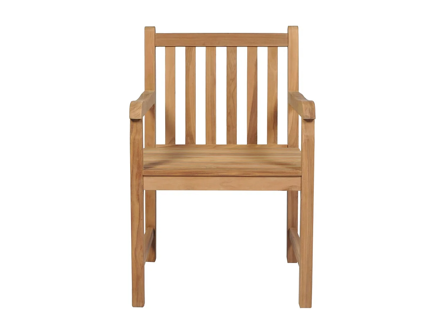 Cadeiras de jardim c/ almofadões cor creme 6 peças teca maciça