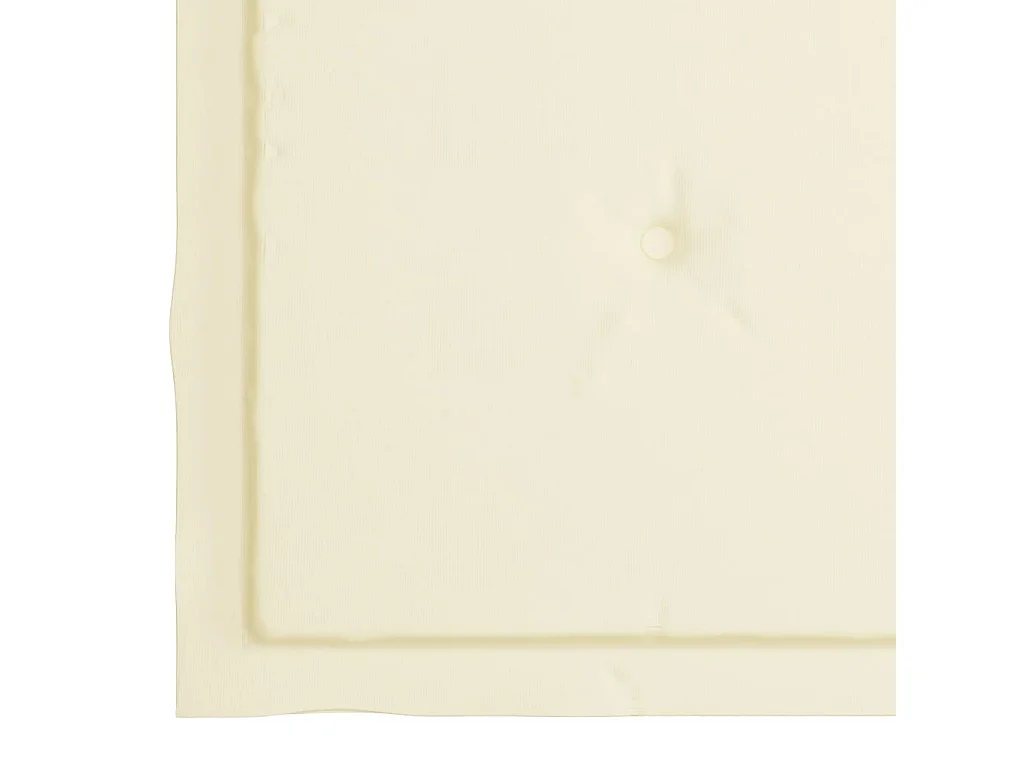 Cadeiras de jardim c/ almofadões cor creme 6 peças teca maciça