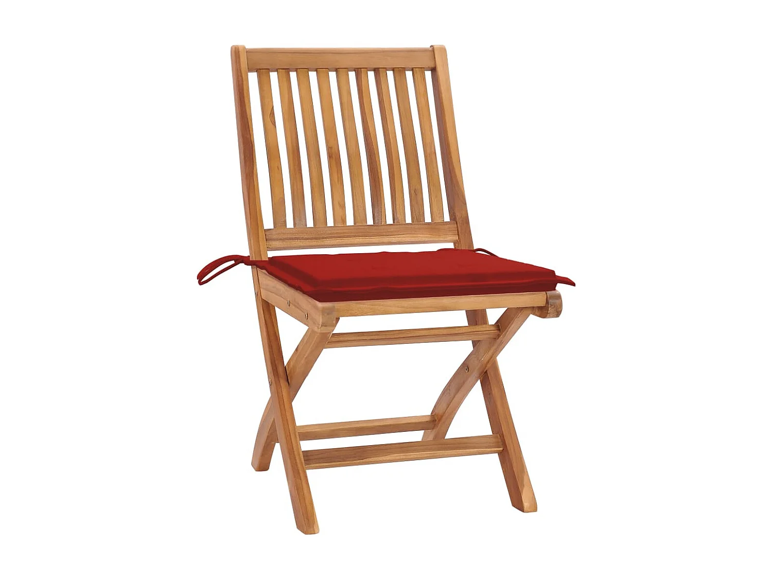 Sillas de jardín plegables 4 unidades madera maciza teca con cojines