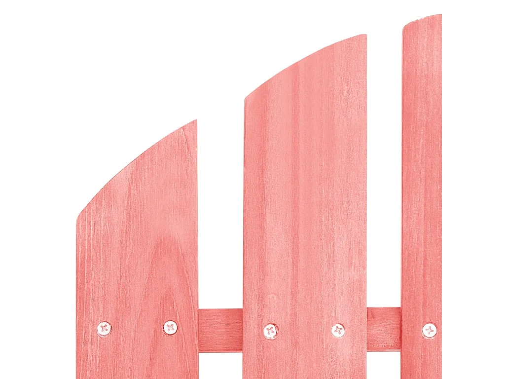 Chaise de jardin Adirondack 2 places et pouf Sapin Rose