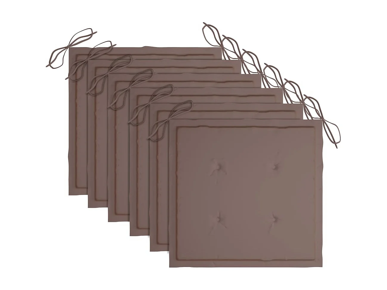 Chaises de jardin avec coussins 6 pièces Bois d'acacia massif Gris