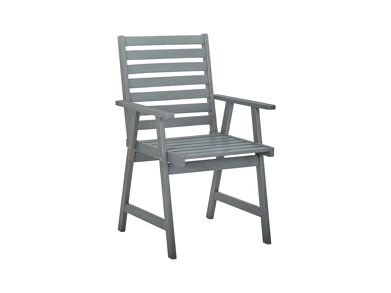Chaises à dîner d'extérieur 3 pièces avec coussins Acacia massif