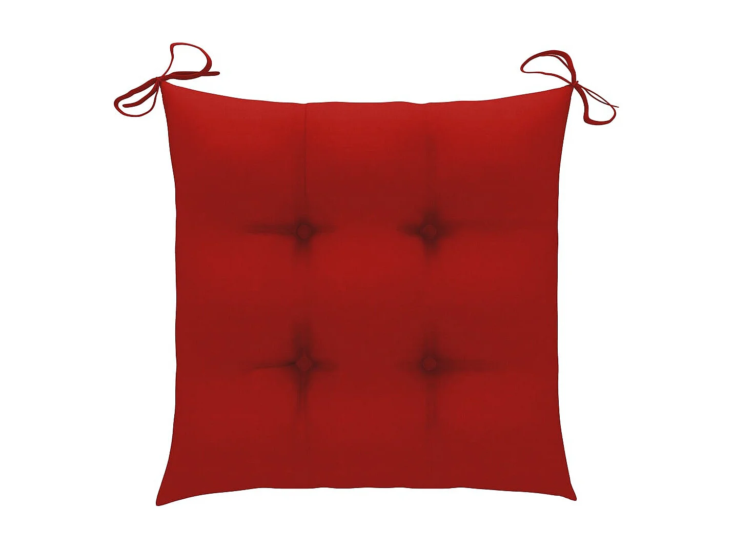 Chaise à bascule avec coussin rouge Bois de teck solide