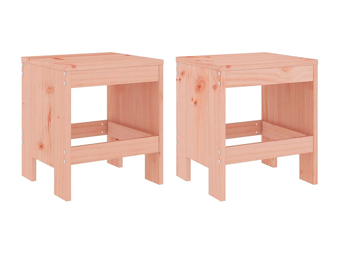 Tabourets de jardin 2 pièces 40x36x45 cm bois massif Douglas