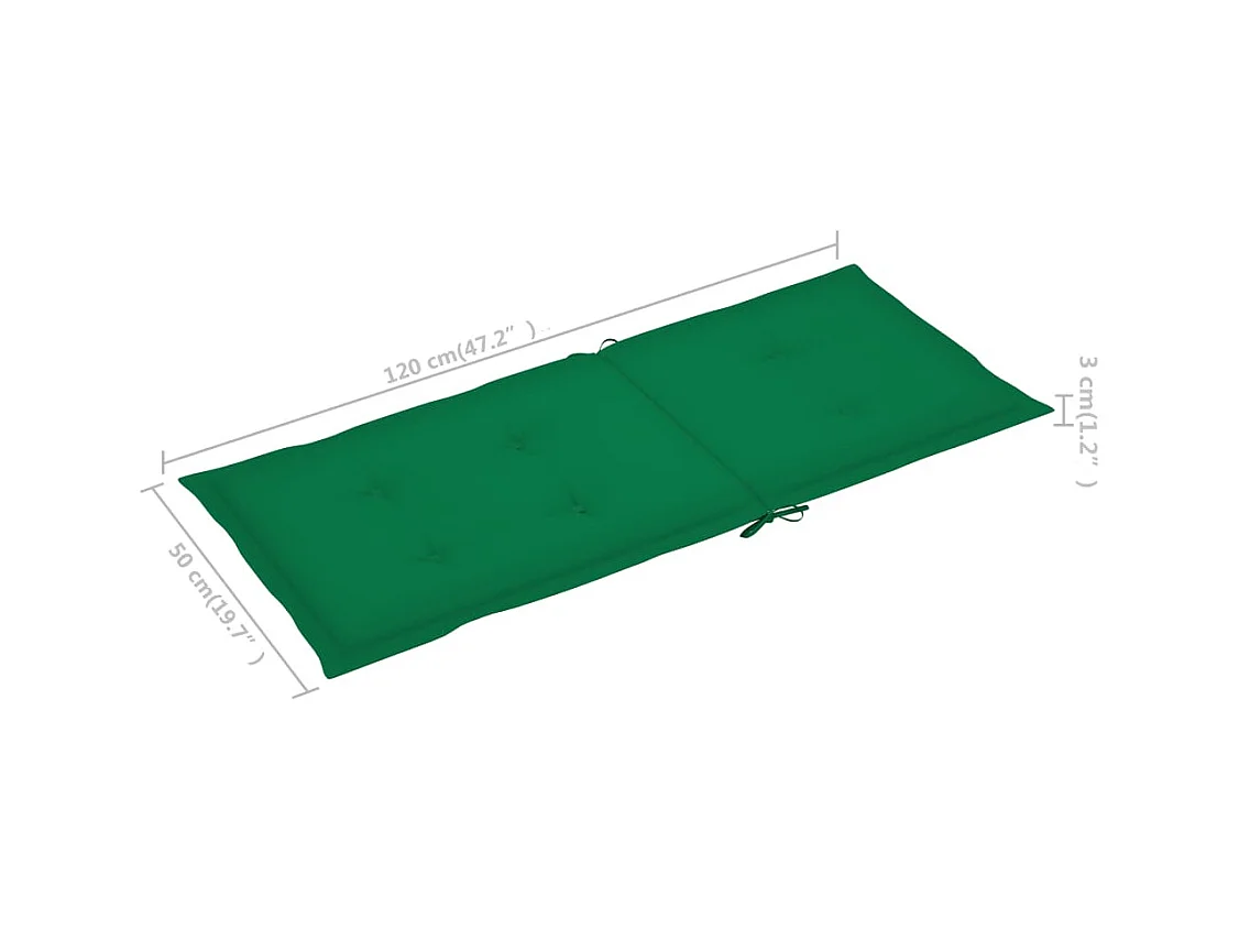 Chaises inclinables de jardin avec coussins 8 pièces Teck solide