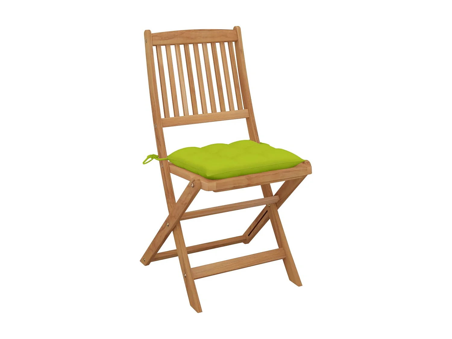 Chaises pliables de jardin 6 pièces avec coussins Bois d'acacia