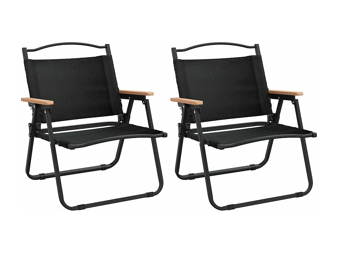 Chaises de camping 2 pièces Noir 54x43x59 cm Tissu Oxford