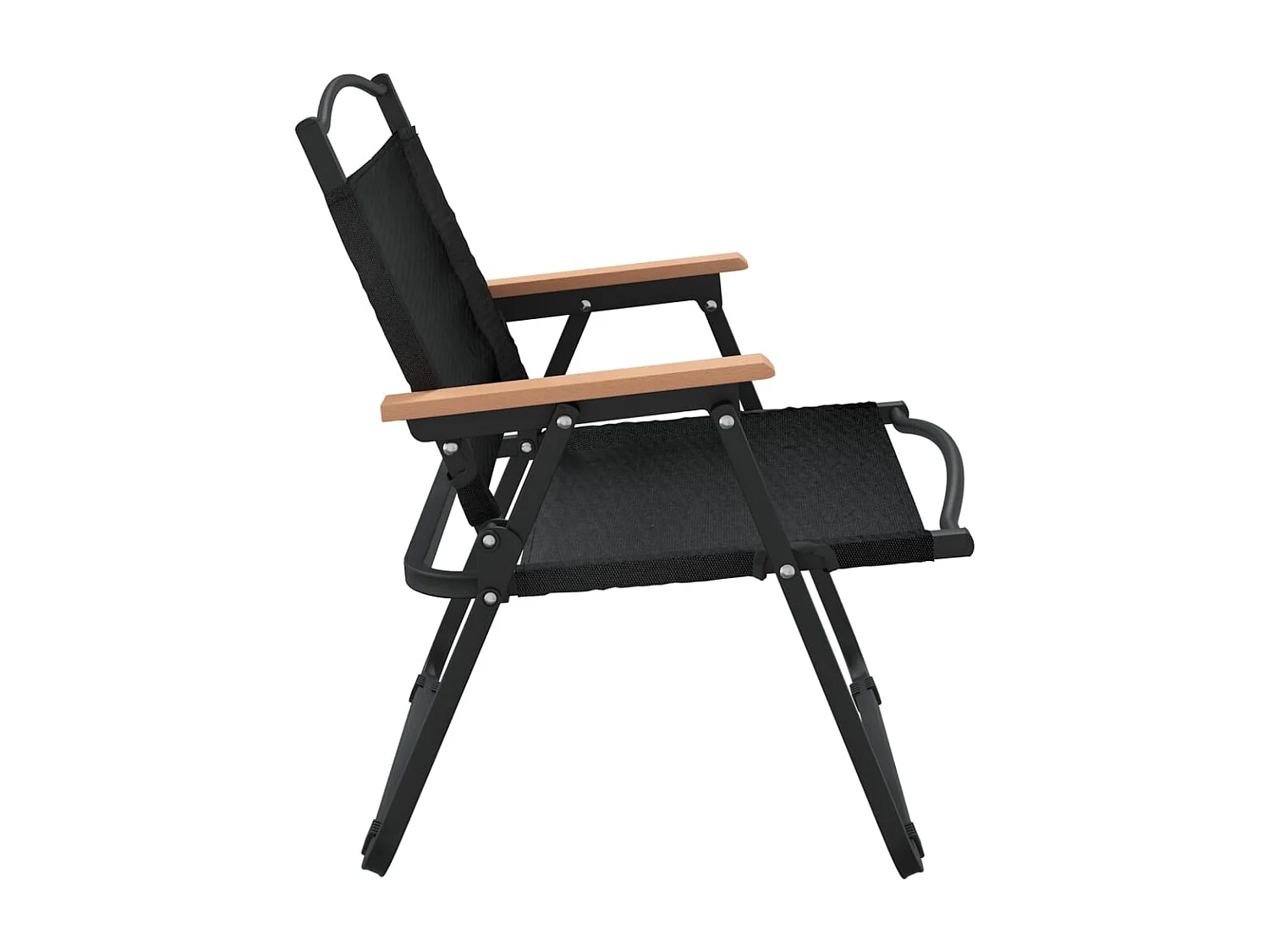 Chaises de camping 2 pièces Noir 54x43x59 cm Tissu Oxford