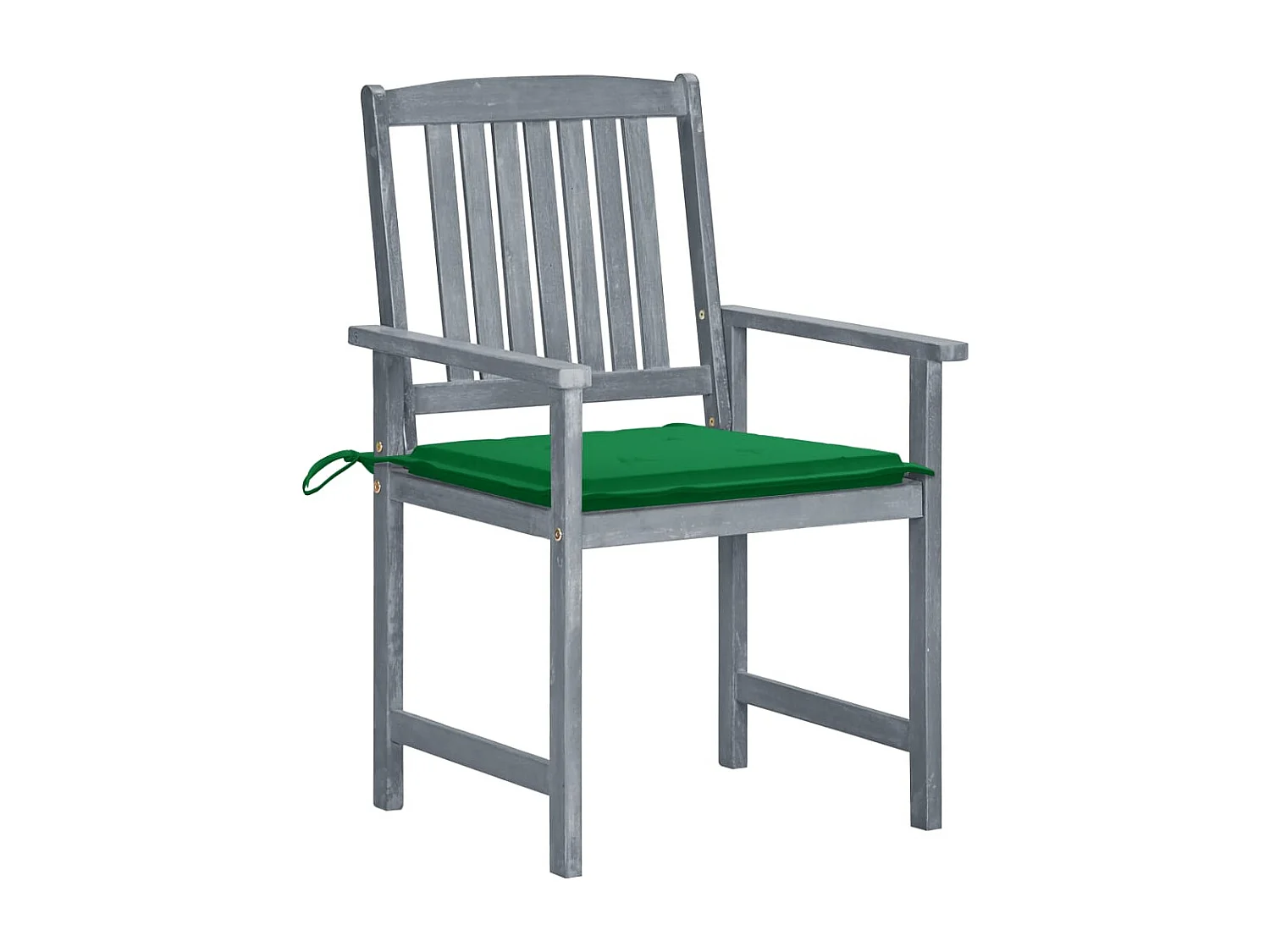 Chaises de jardin avec coussins 6 pièces Bois d'acacia massif Gris