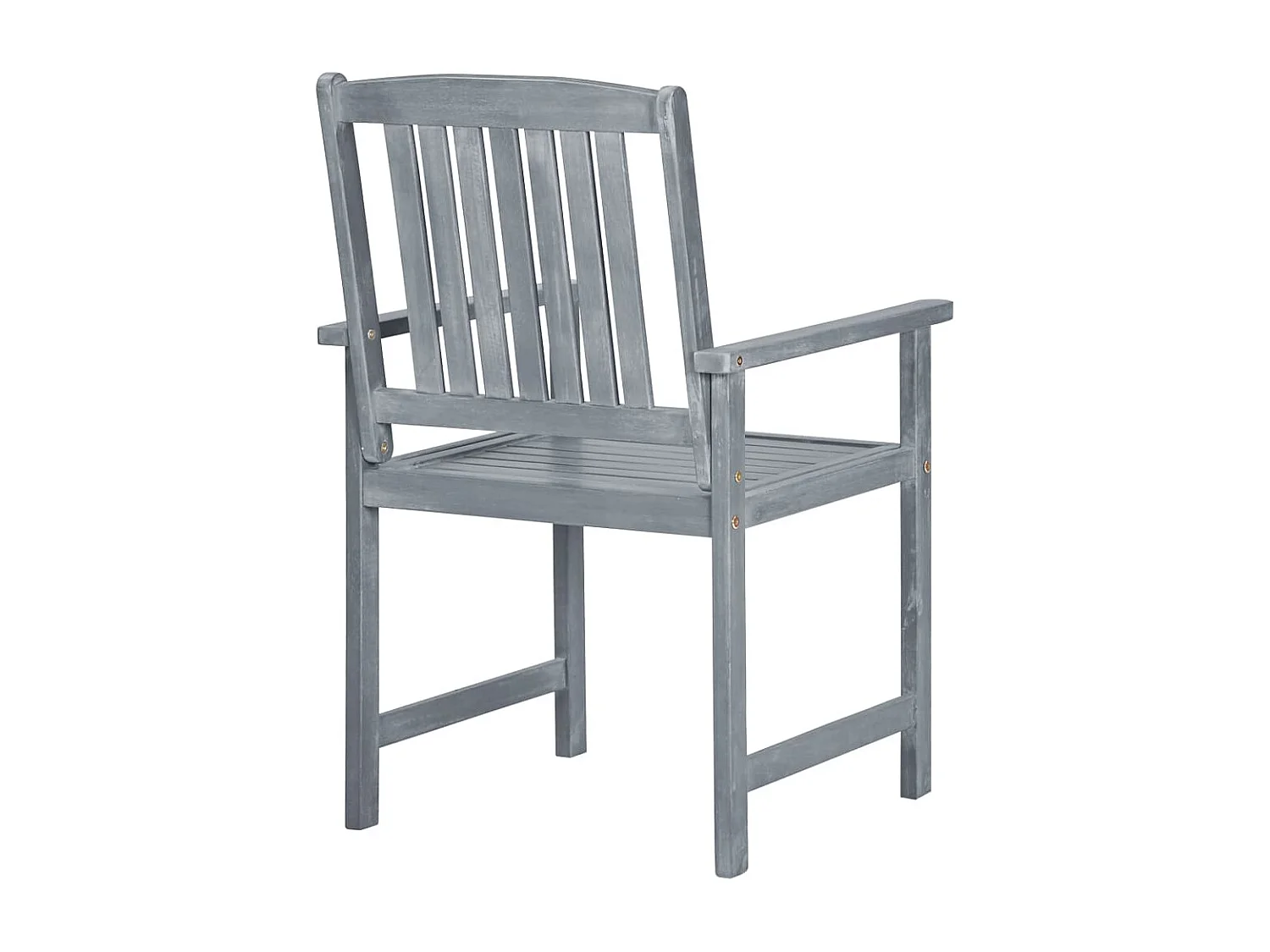 Chaises de jardin avec coussins 6 pièces Bois d'acacia massif Gris