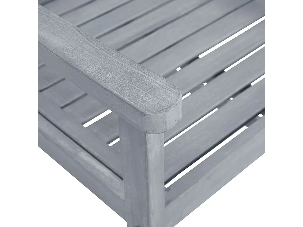 Chaises de jardin avec coussins 6 pièces Bois d'acacia massif Gris