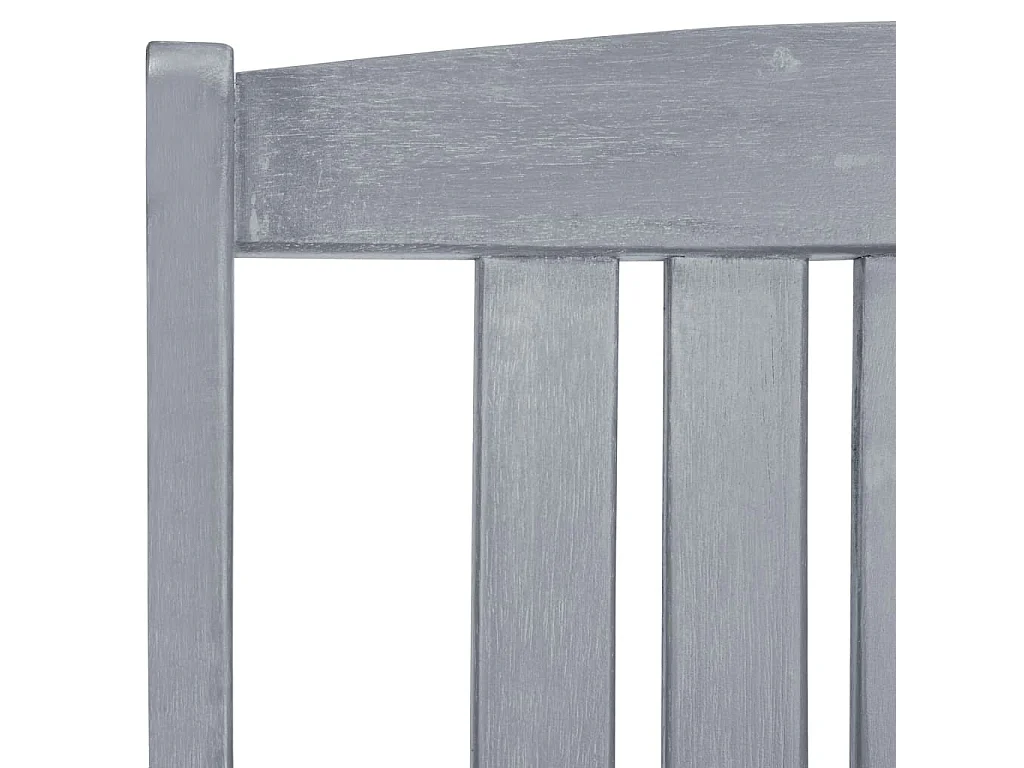 Chaises de jardin avec coussins 6 pièces Bois d'acacia massif Gris
