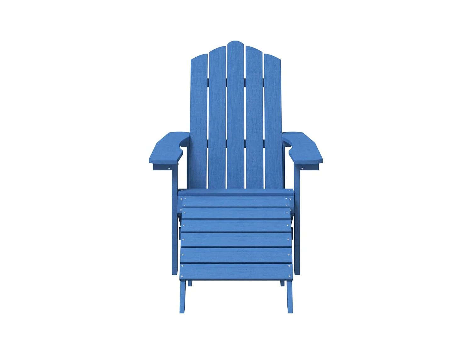 Sillas de jardín Adirondack reposapiés y mesa HDPE aguamarina