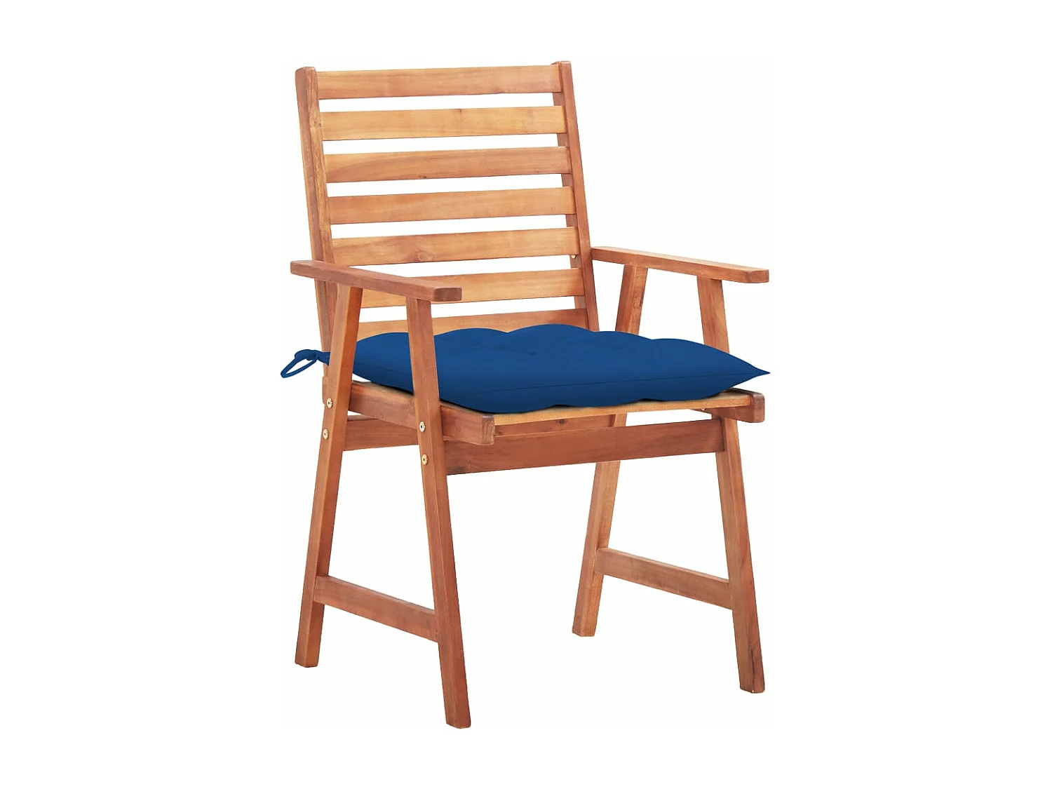 Chaises à dîner d'extérieur 2 pièces avec coussins Acacia massif