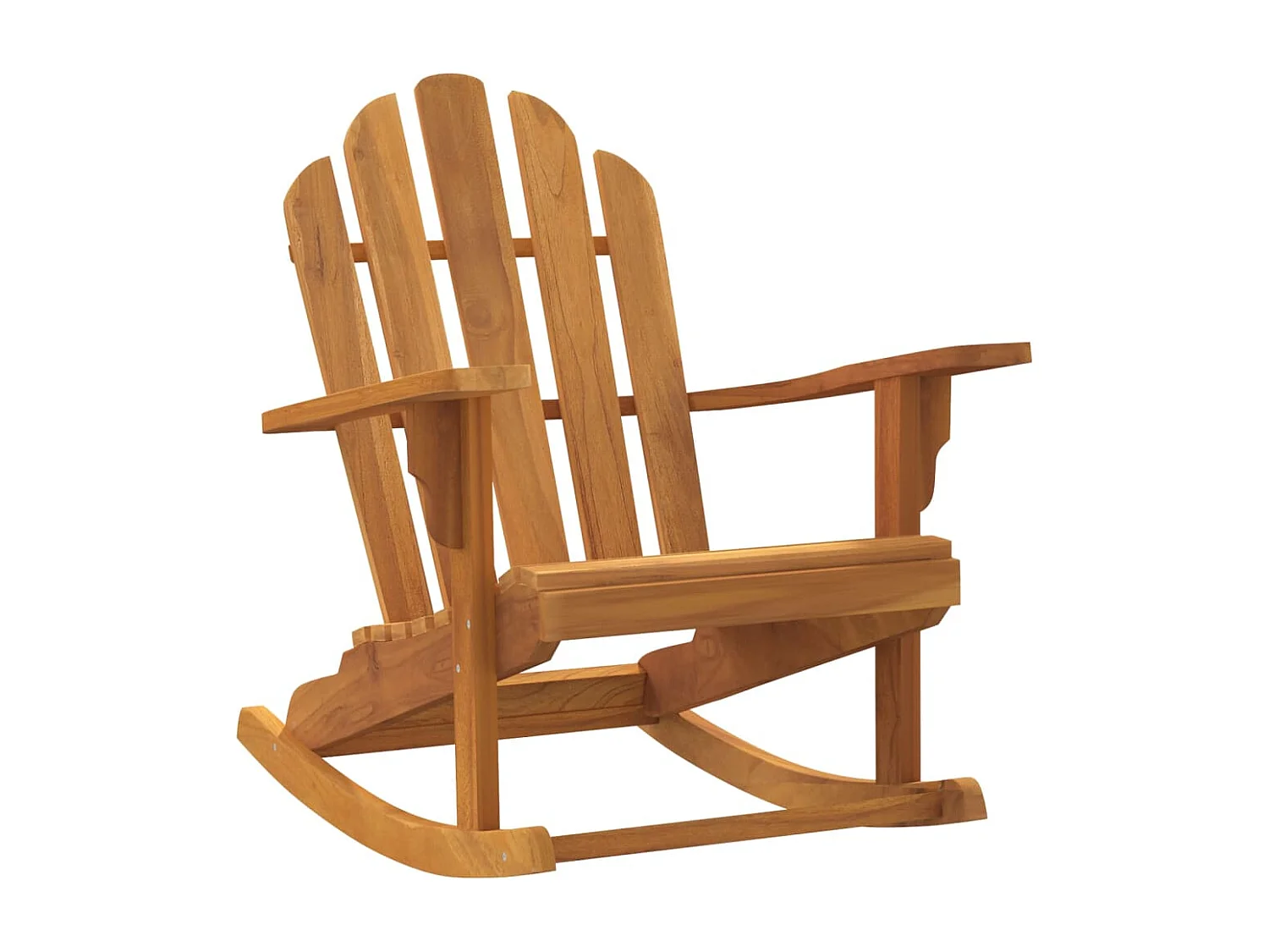 Chaises à bascule de jardin 2 pièces Adirondack bois de teck solide