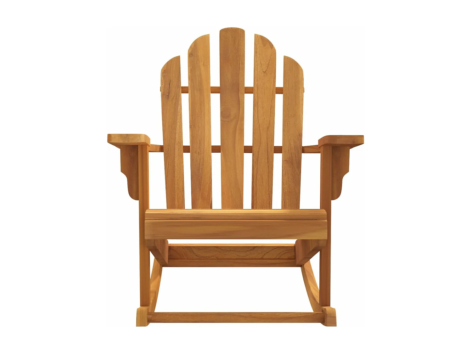 Chaises à bascule de jardin 2 pièces Adirondack bois de teck solide