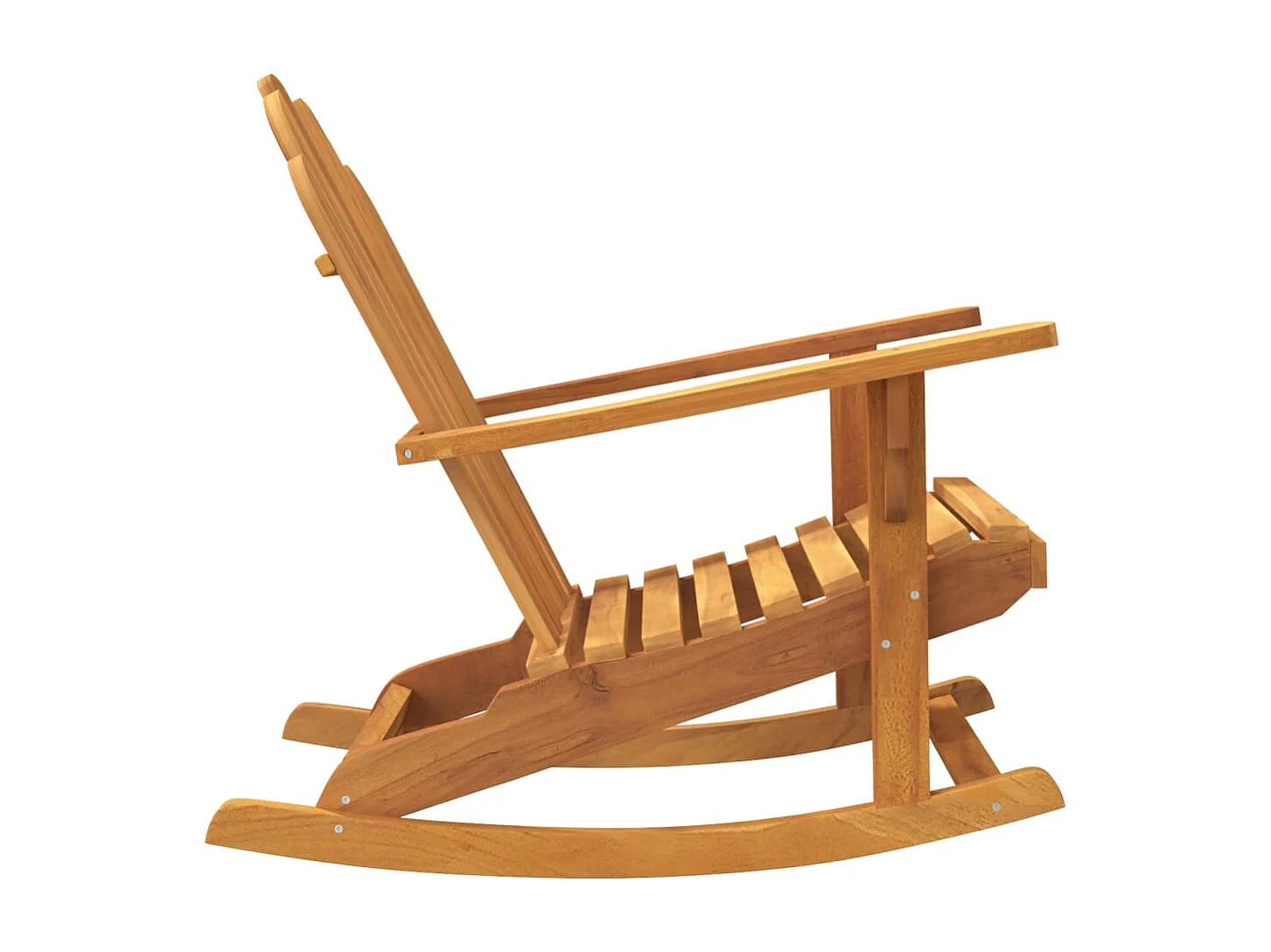 Chaises à bascule de jardin 2 pièces Adirondack bois de teck solide