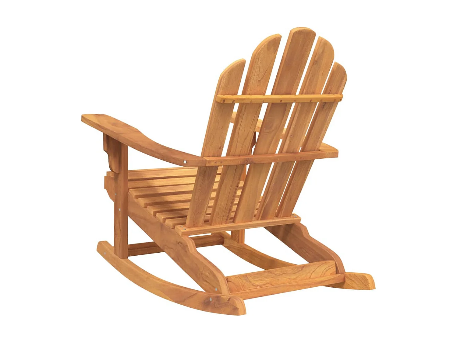 Chaises à bascule de jardin 2 pièces Adirondack bois de teck solide