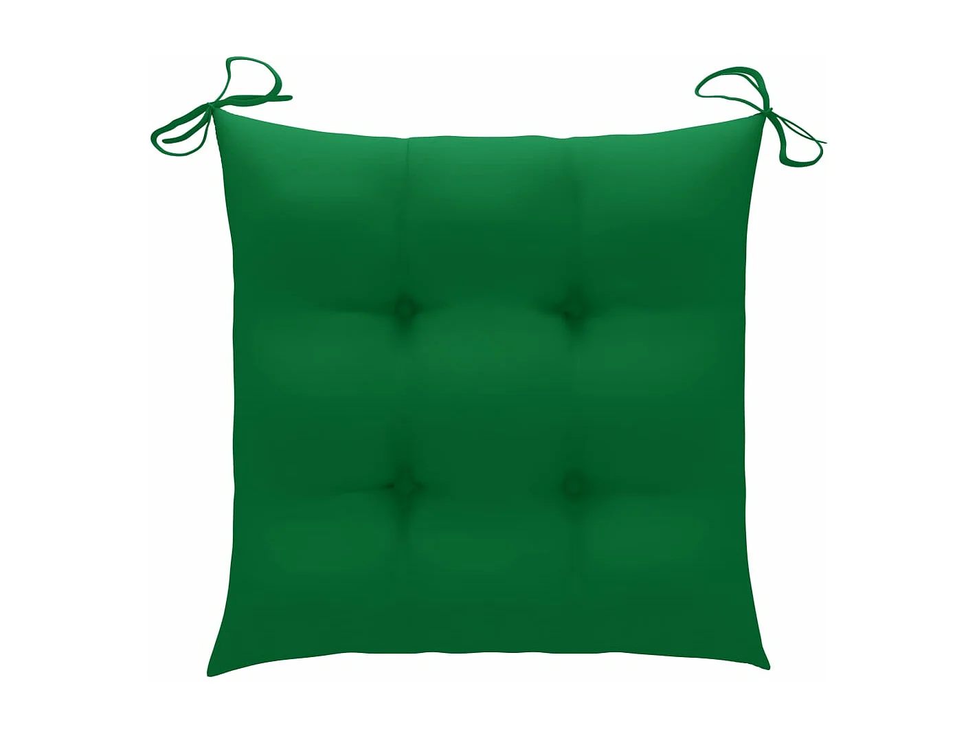 Chaises de jardin 6 pièces avec coussins vert Bois de teck solide